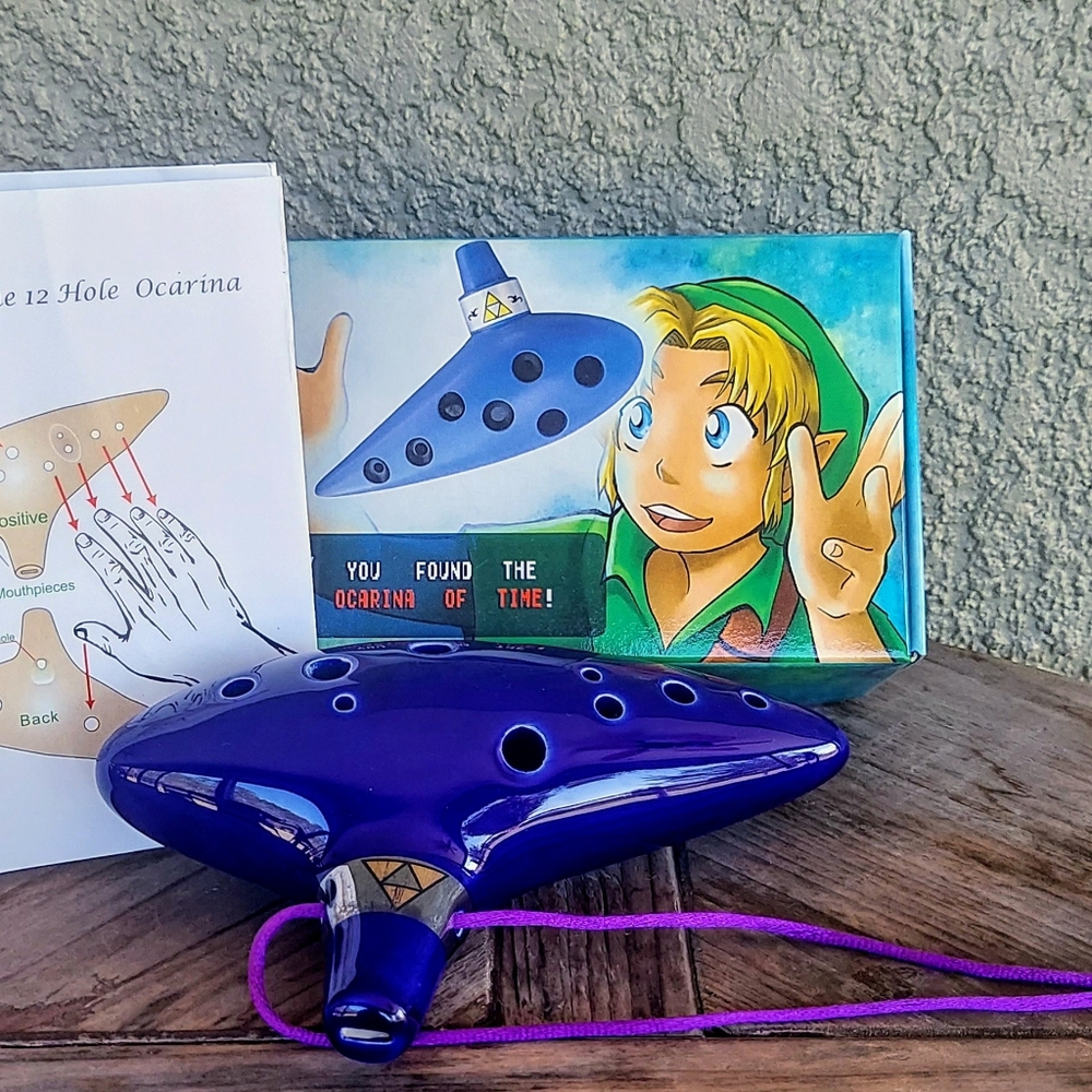 Purple Ocarina of Time 12-Hole Alto C from the Legend of Zelda.